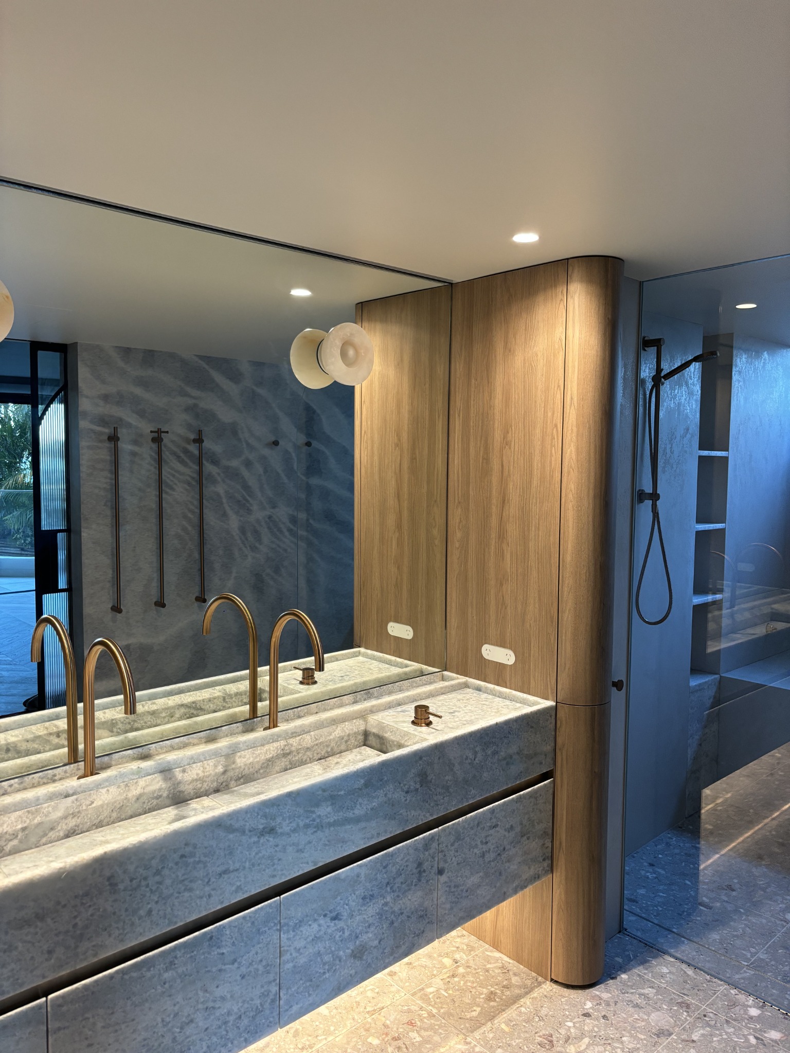 Stone bathroom vanity